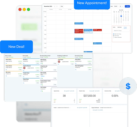 Réservations automatisées et calendrier intégré